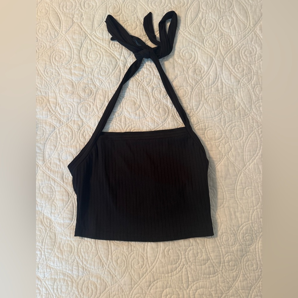Black Halter Top